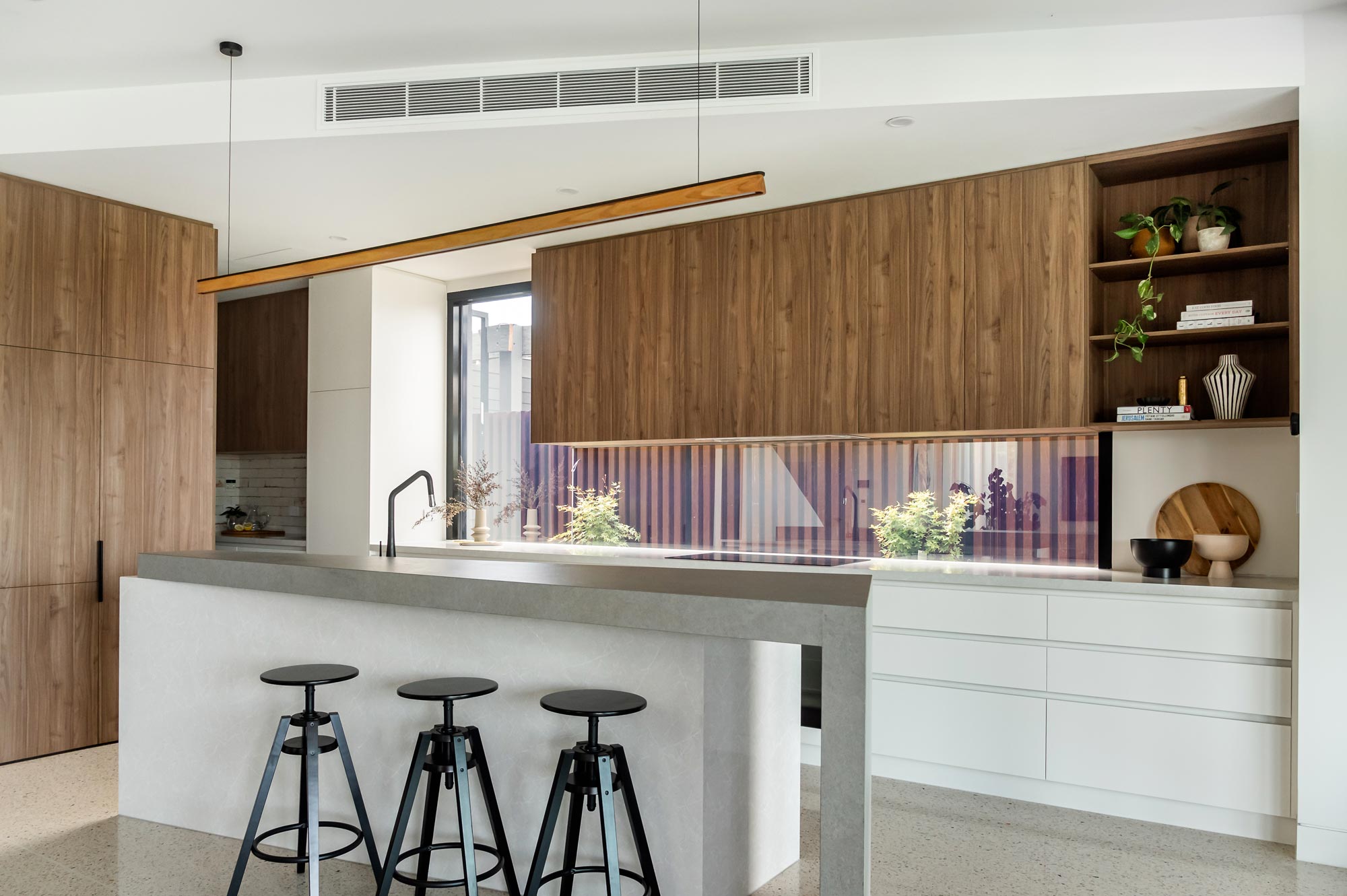 Tenn Up Pendant installed in a modern kitchen